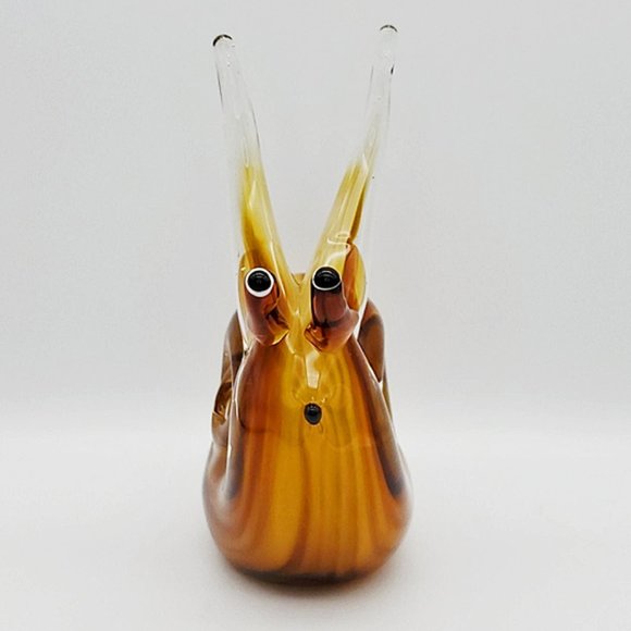 Murano? Art Glass Snail Handblown Amber Swirls - Picture 2 of 10